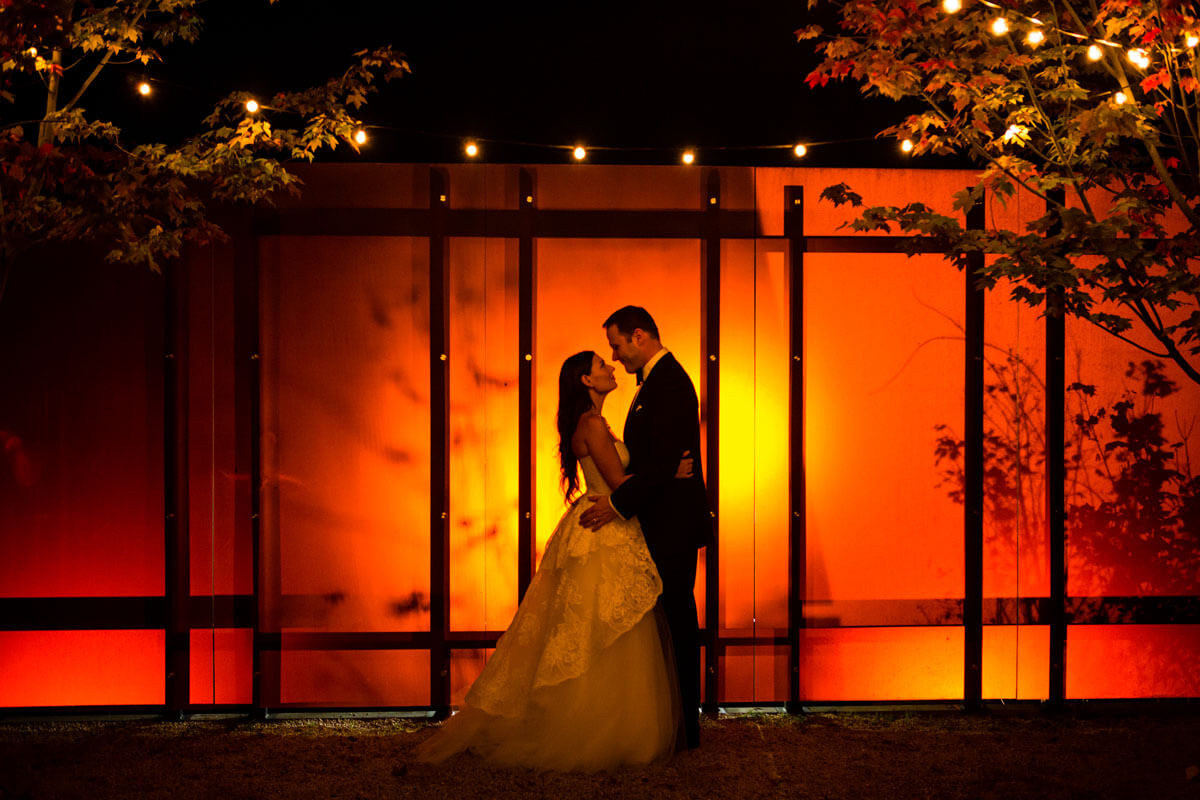 Couple at Outdoor Wedding at Woodinville Winery