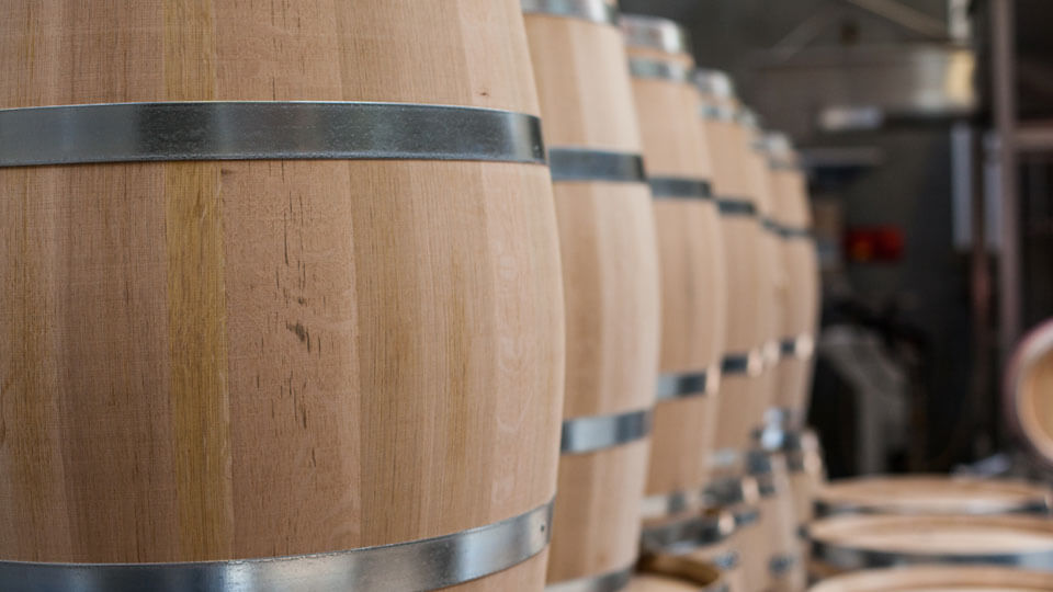 Wine Barrels at Novelty Hill-Januik Winery