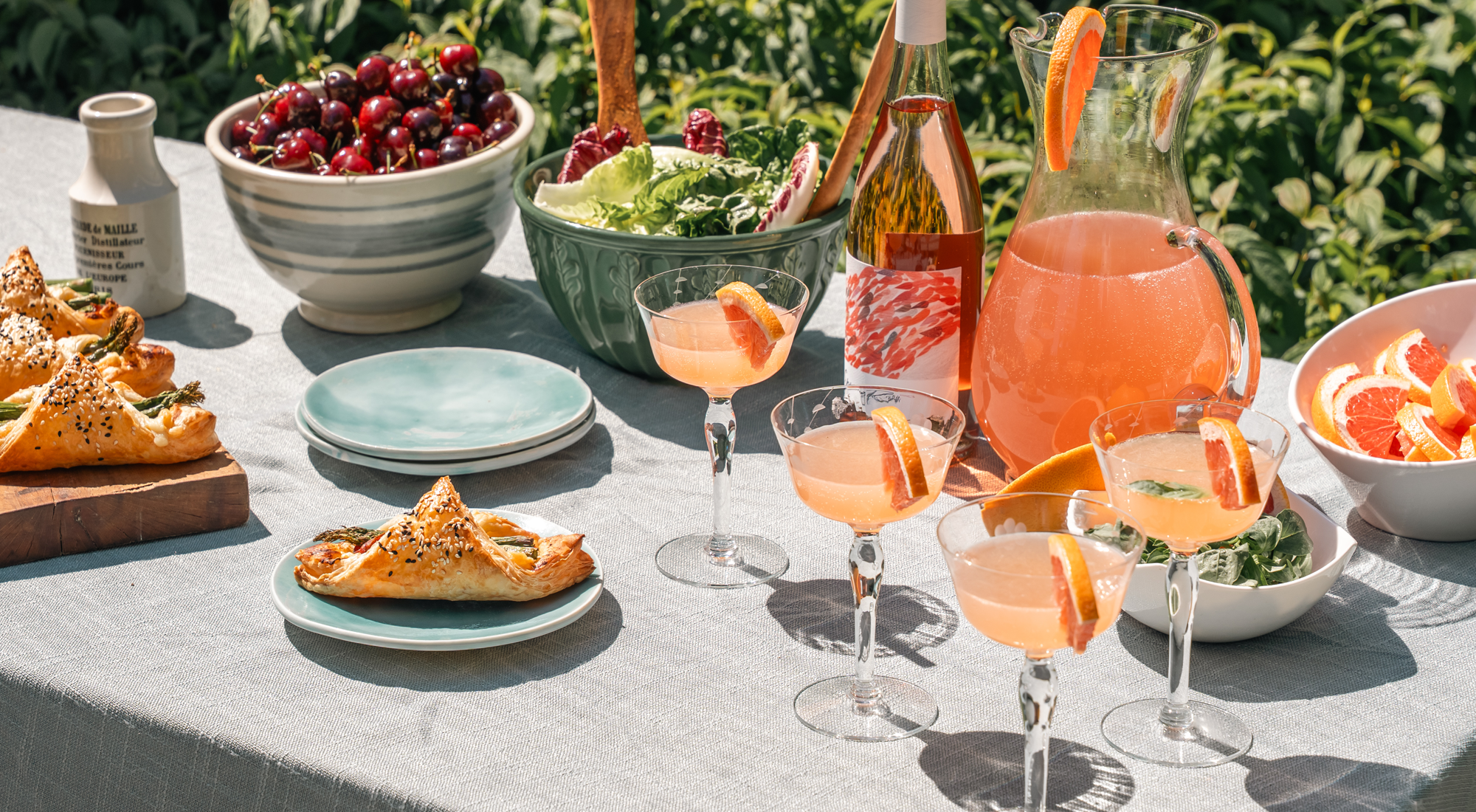 puff pastry on a summer table